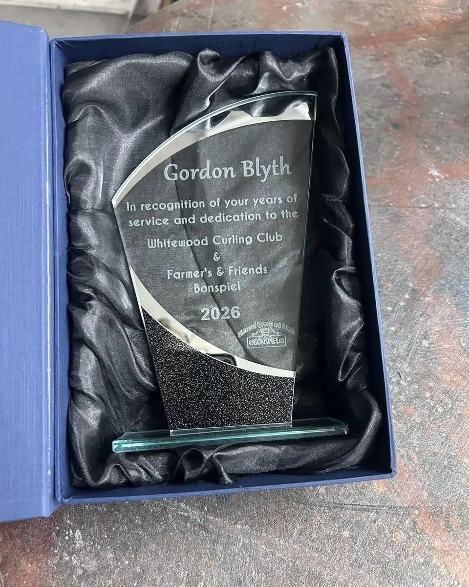 Custom engraved recognition award