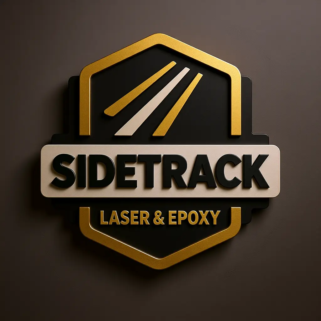 Sidetrack Laser & Epoxy dimensional logo